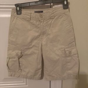 Boys Ralph Lauren cargo sand colored lightweight shorts size 12